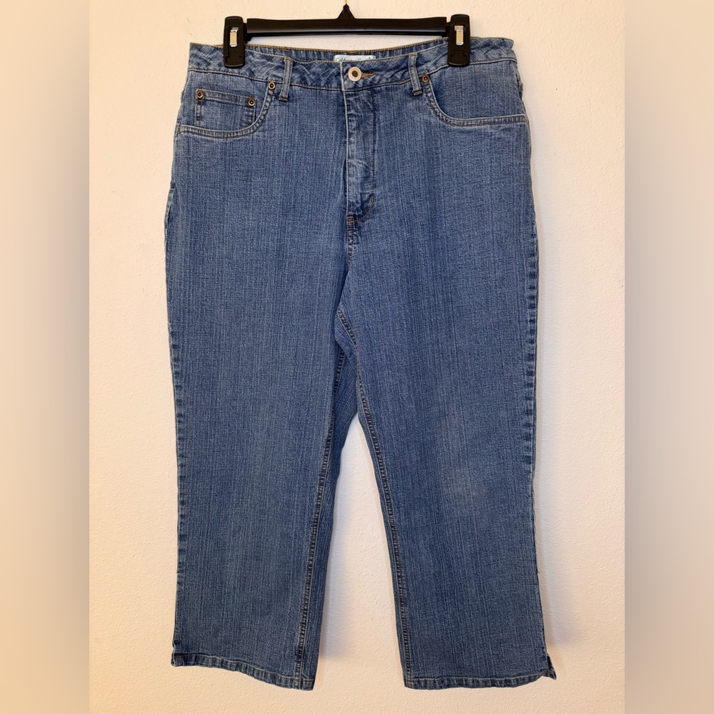 Coldwater Creek Relaxed Fit Cropped Blue Jeans